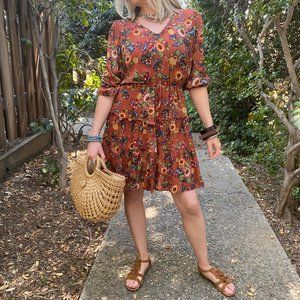 Tie Front Tiered Dress | S-3X